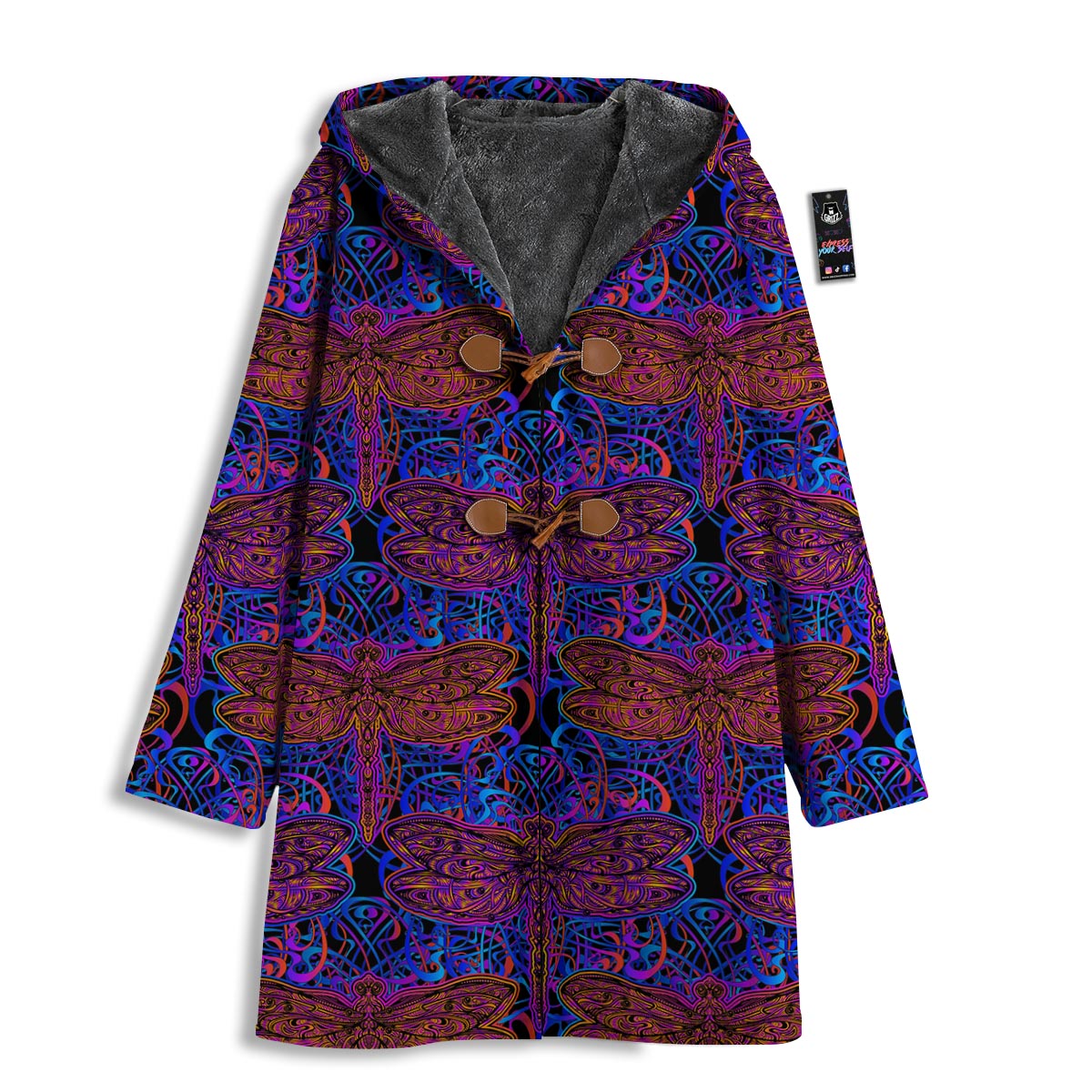 Dragonfly Trippy Print Pattern Men's Windbreaker Jacket-grizzshop