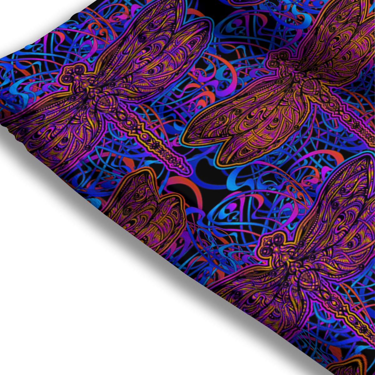 Dragonfly Trippy Print Pattern Mesh Shorts