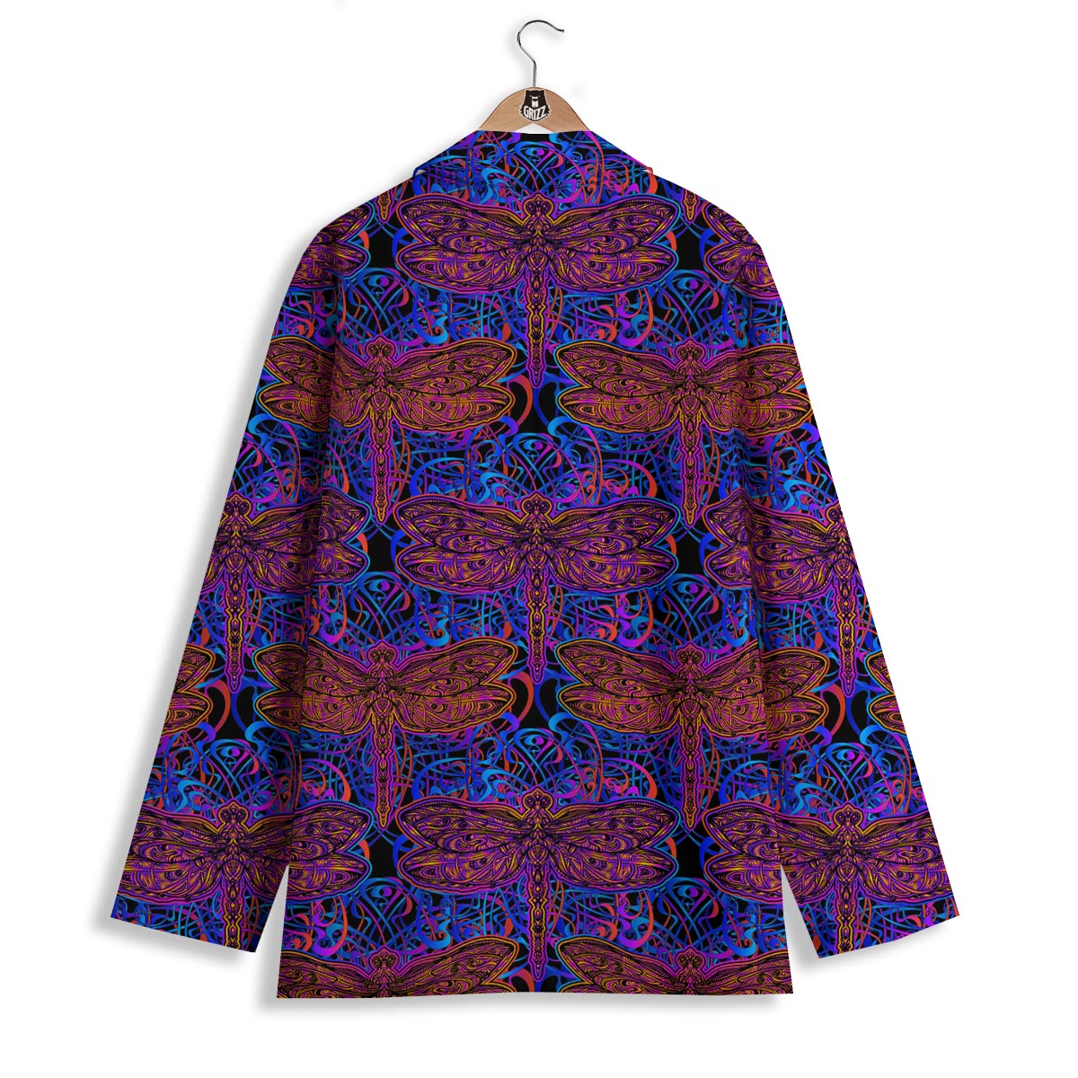 Dragonfly Trippy Print Pattern Women's Blazer-grizzshop
