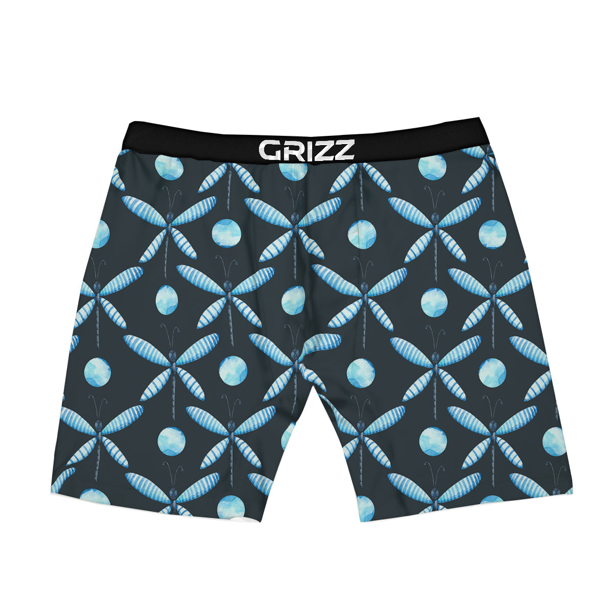 Dragonfly Turquoise Print Pattern Boxer Briefs-grizzshop
