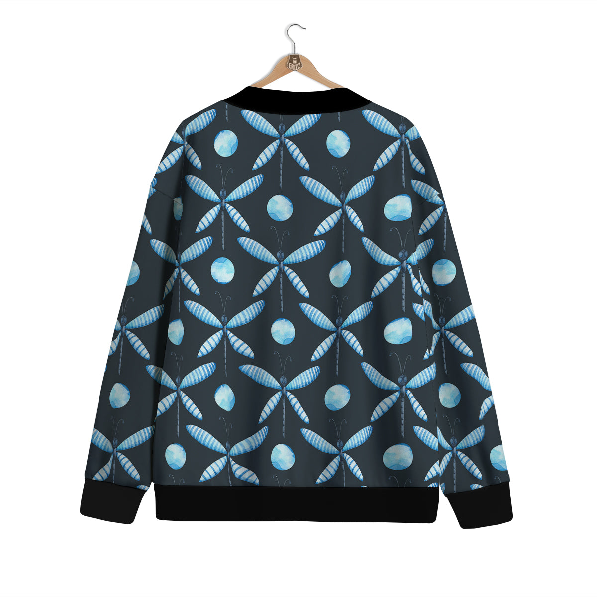 Dragonfly Turquoise Print Pattern Cardigan-grizzshop