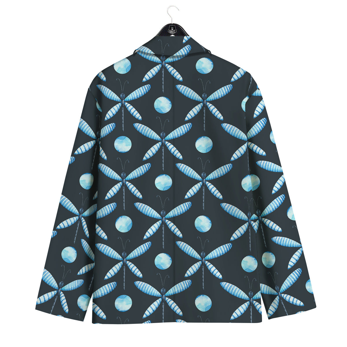 Dragonfly Turquoise Print Pattern Men's Sport Coat-grizzshop