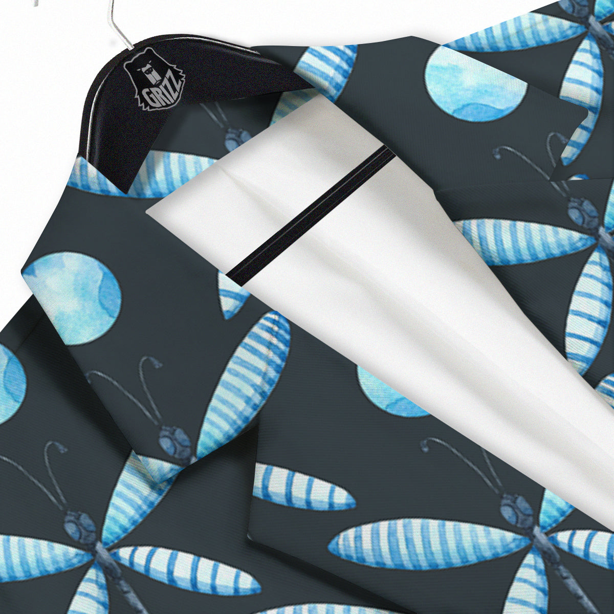 Dragonfly Turquoise Print Pattern Men's Sport Coat-grizzshop