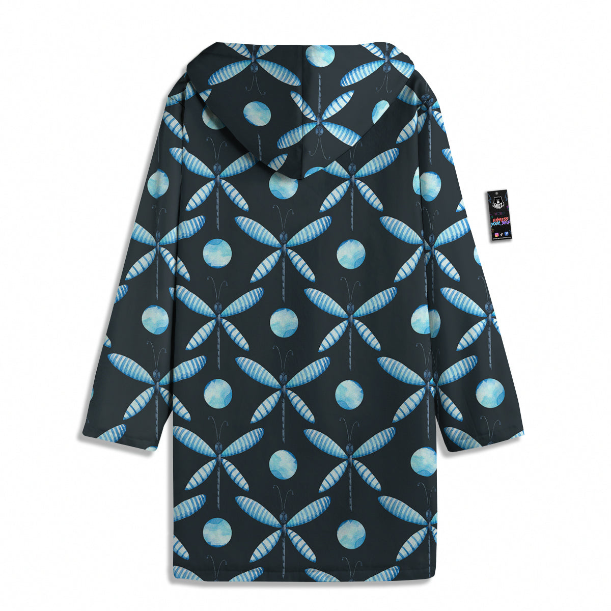 Dragonfly Turquoise Print Pattern Men's Windbreaker Jacket-grizzshop