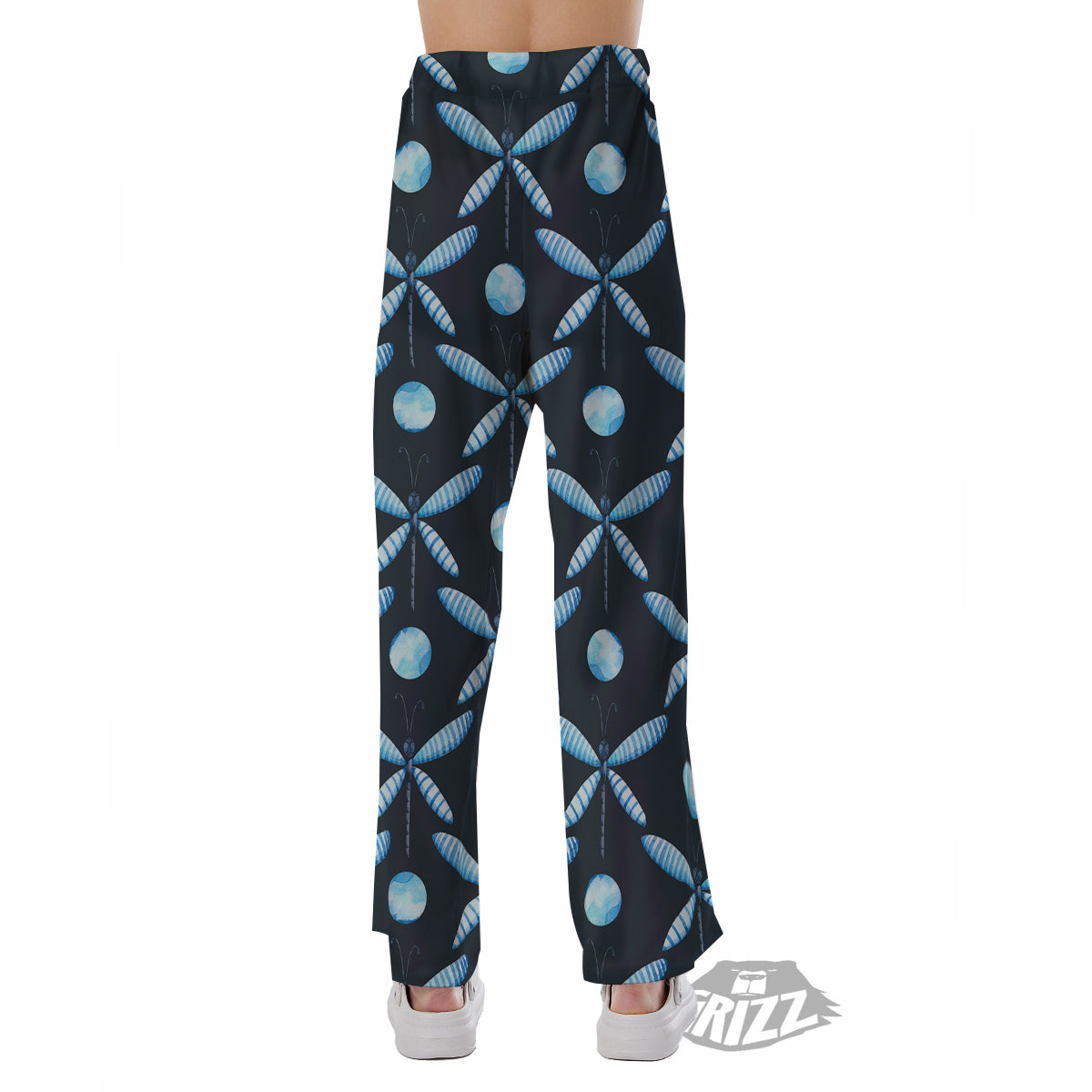 Dragonfly Turquoise Print Pattern Pajama Pants-grizzshop
