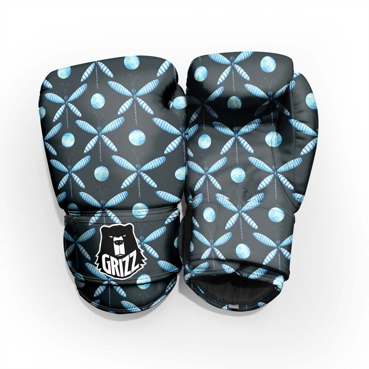 Dragonfly Turquoise Print Pattern Pro Boxing Glove