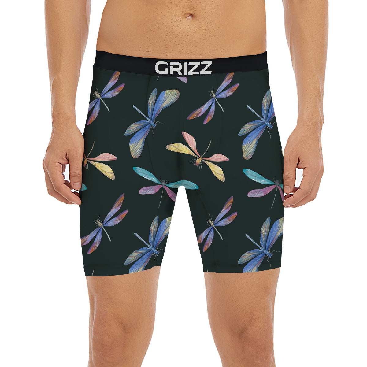 Dragonfly Vintage Print Pattern Boxer Briefs-grizzshop