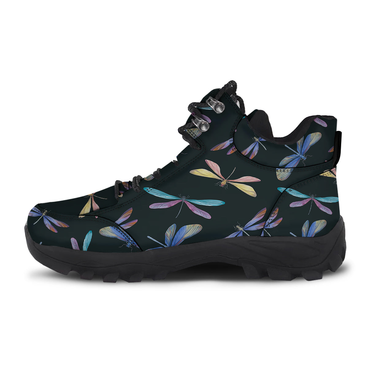 Dragonfly Vintage Print Pattern Hiking Shoes-grizzshop