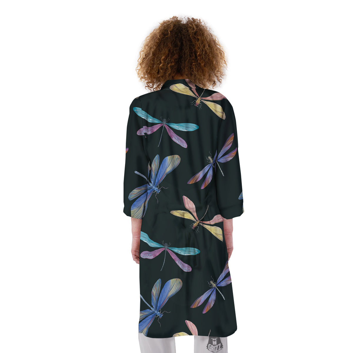 Dragonfly Vintage Print Pattern Kimono-grizzshop