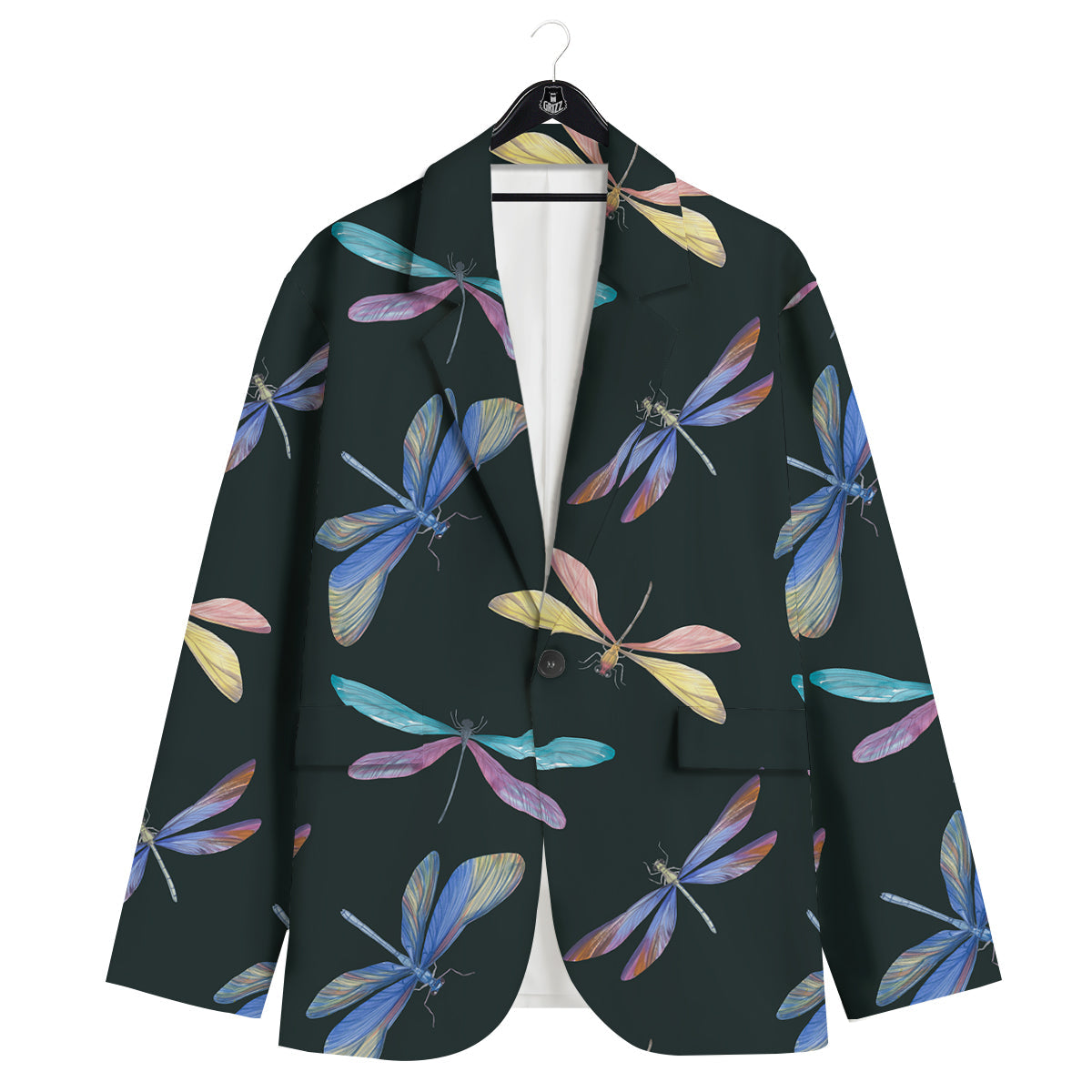 Dragonfly Vintage Print Pattern Men's Sport Coat-grizzshop