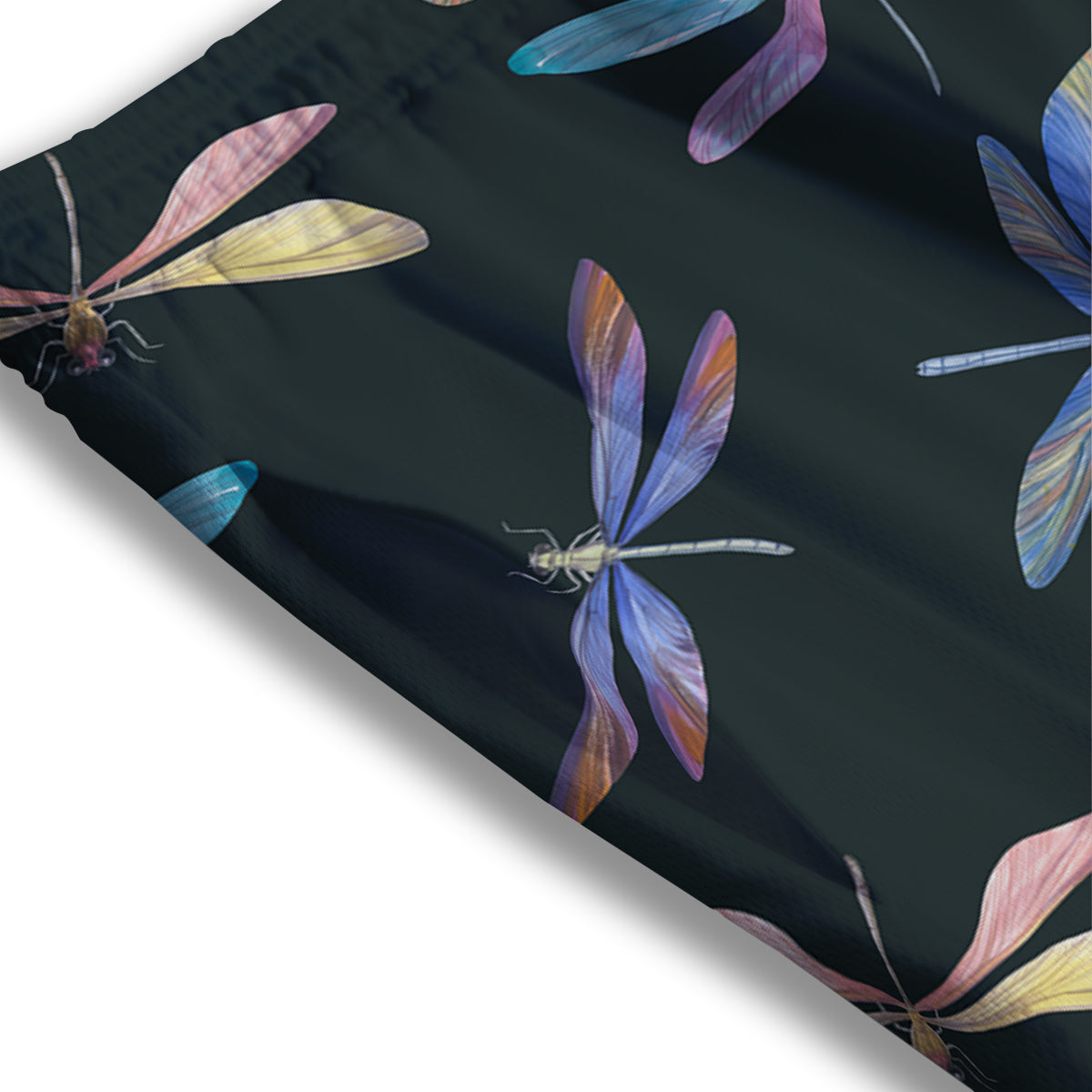 Dragonfly Vintage Print Pattern Mesh Shorts