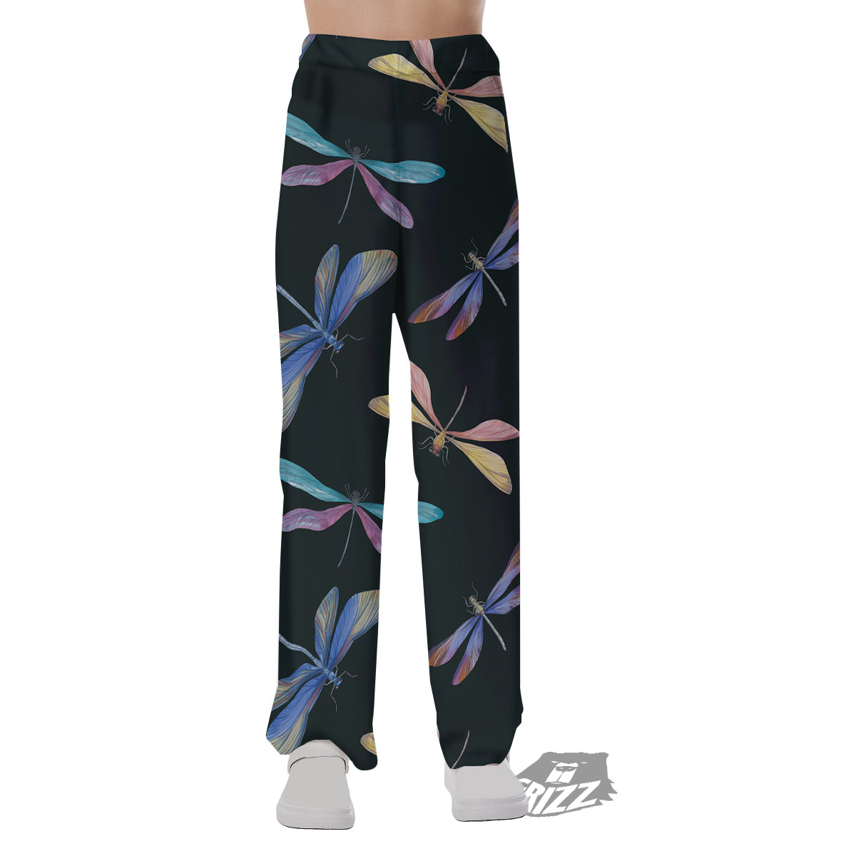 Dragonfly Vintage Print Pattern Pajama Pants-grizzshop