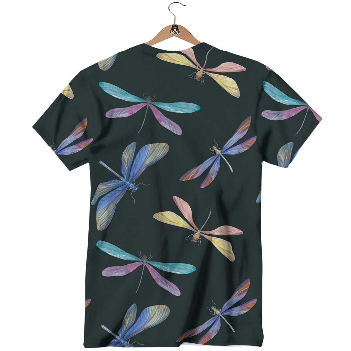 Dragonfly Vintage Print Pattern T-Shirt-grizzshop