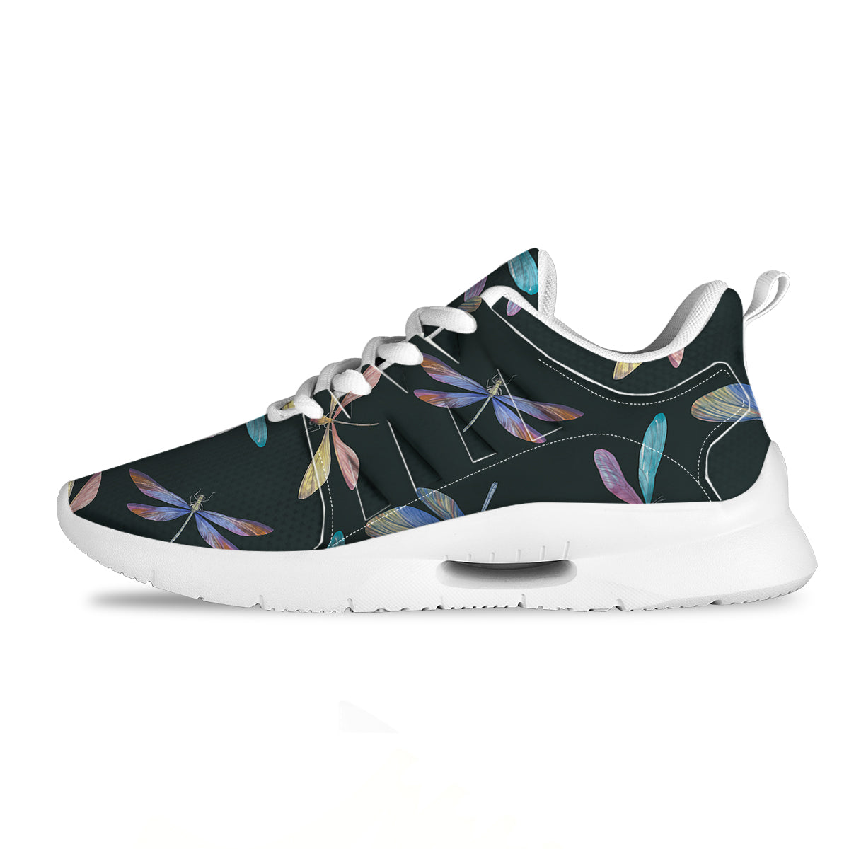Dragonfly Vintage Print Pattern Tennis Shoes-grizzshop