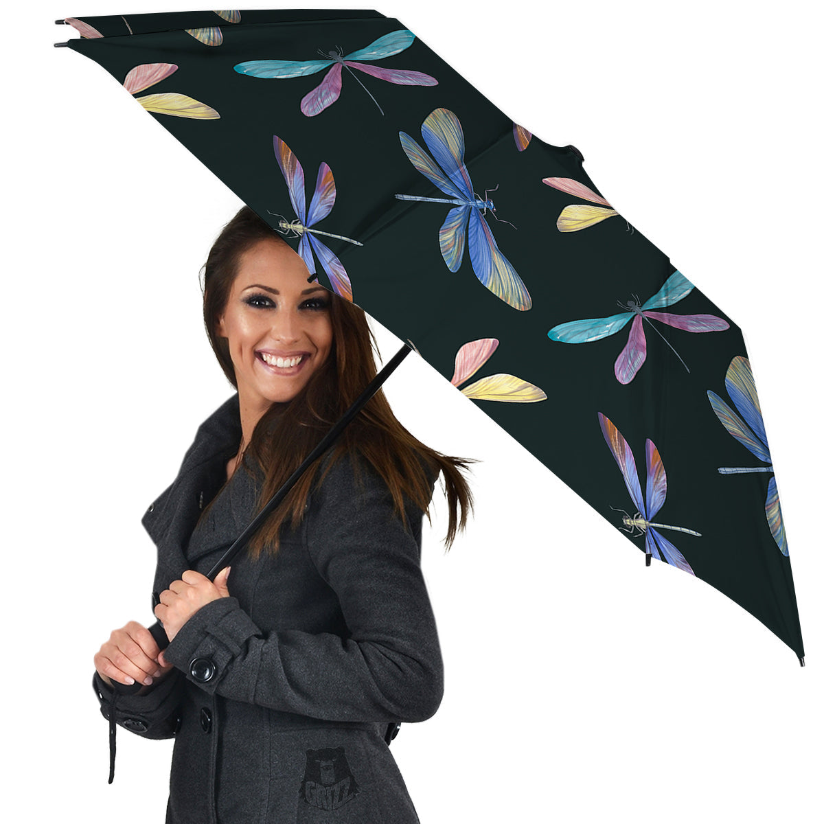 Dragonfly Vintage Print Pattern Umbrella-grizzshop