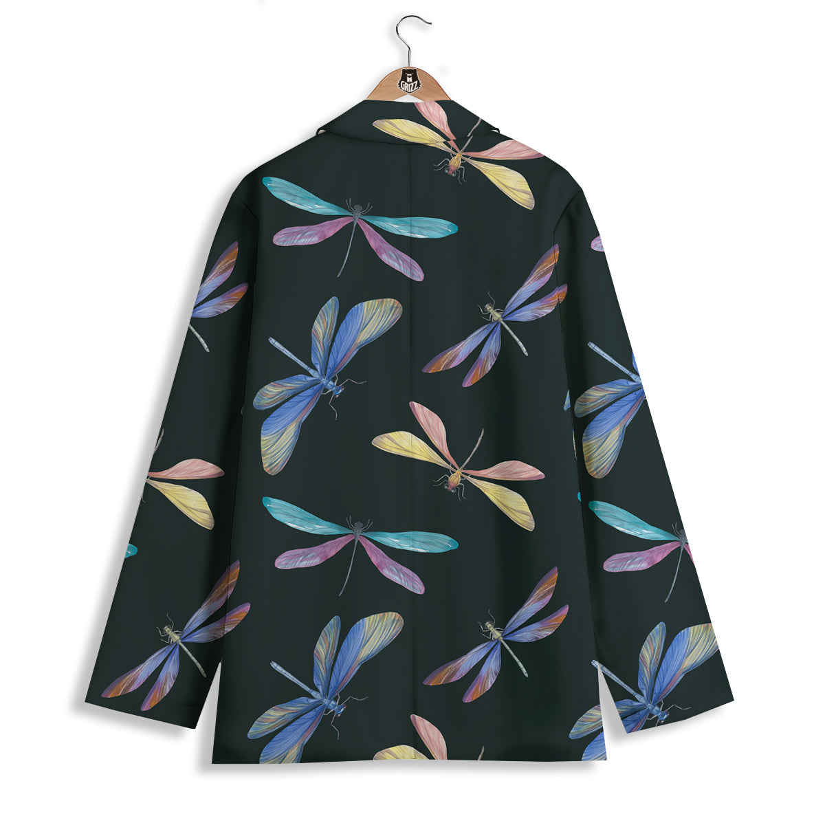 Dragonfly Vintage Print Pattern Women's Blazer-grizzshop