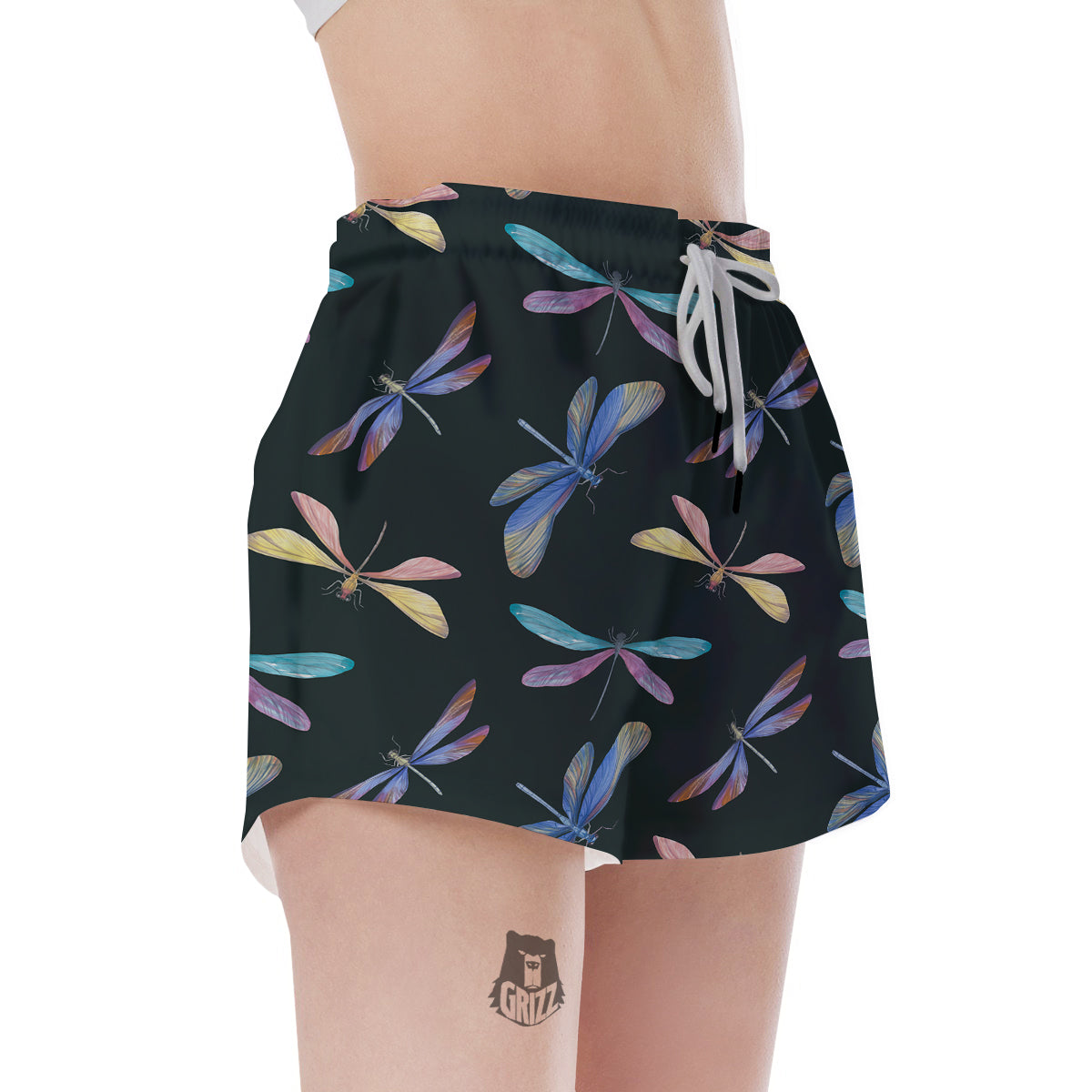 Dragonfly Vintage Print Pattern Women's Shorts-grizzshop