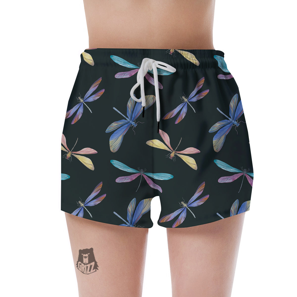 Dragonfly Vintage Print Pattern Women's Shorts-grizzshop
