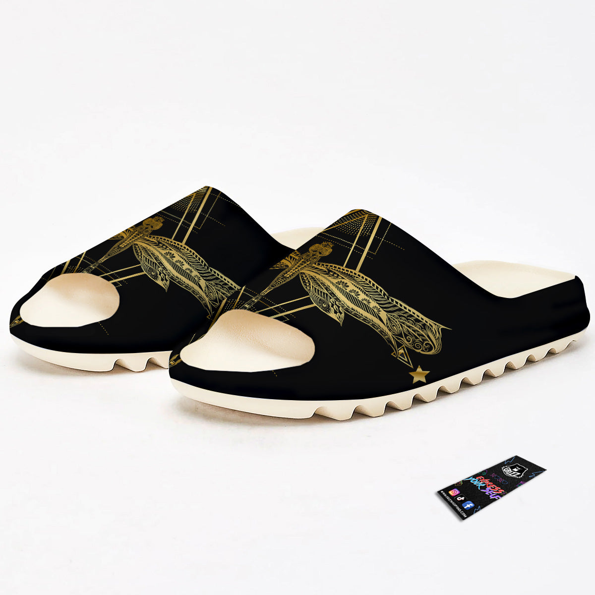 Dragonfly Boho Spiritual Print Sandals-grizzshop