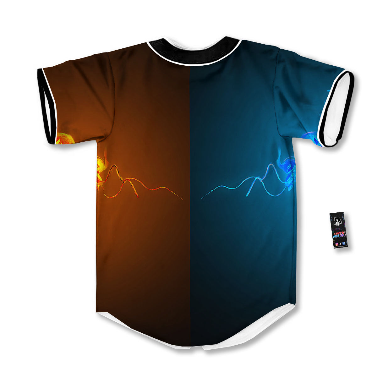 Dragons Ice And Fire Print Baseball Jersey-grizzshop