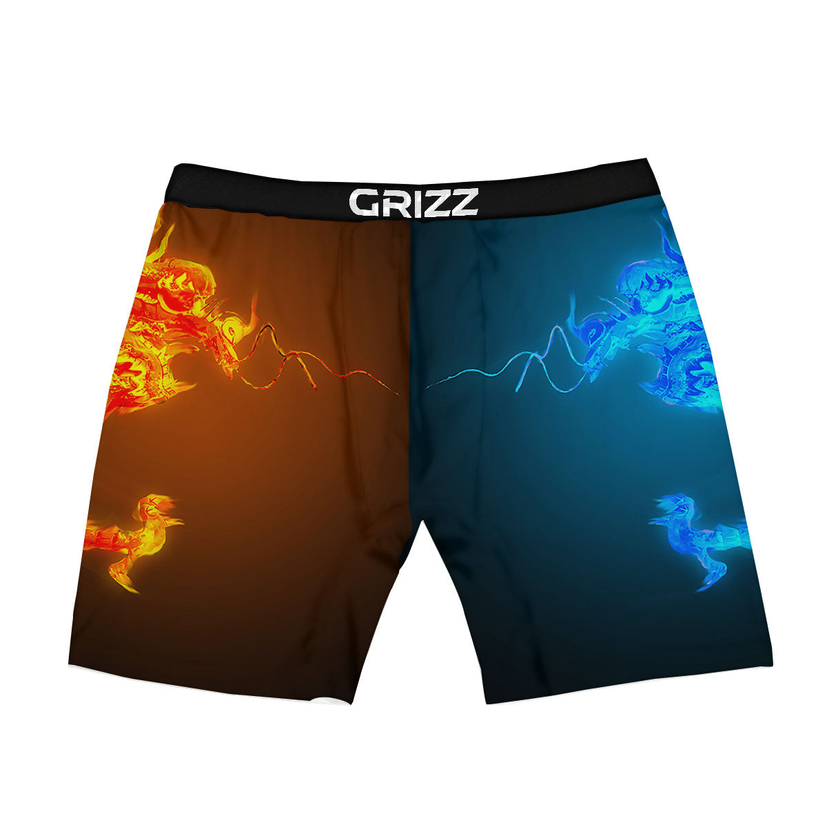 Dragons Ice And Fire Print Boxer Briefs-grizzshop