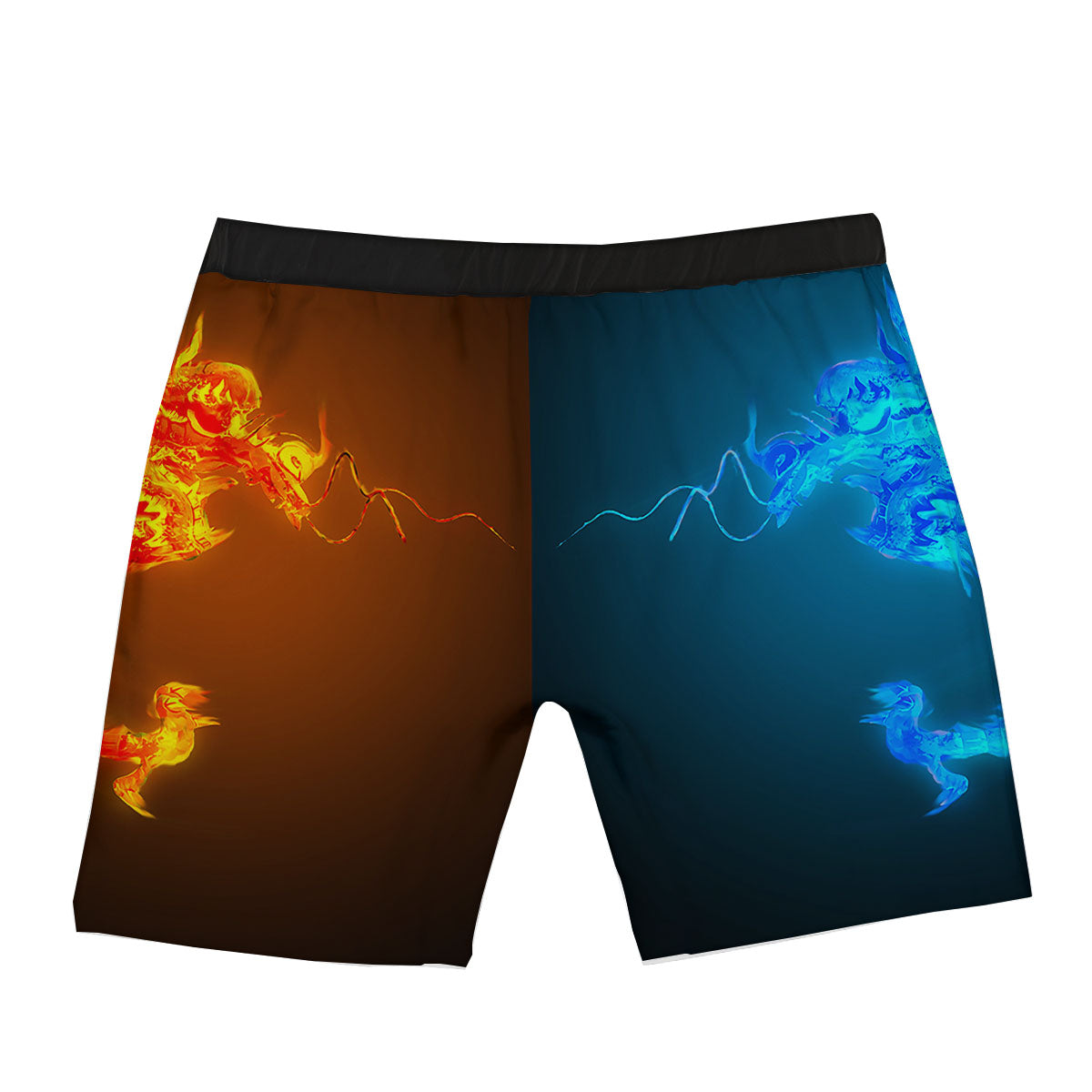 Dragons Ice And Fire Print Boxer Briefs-grizzshop