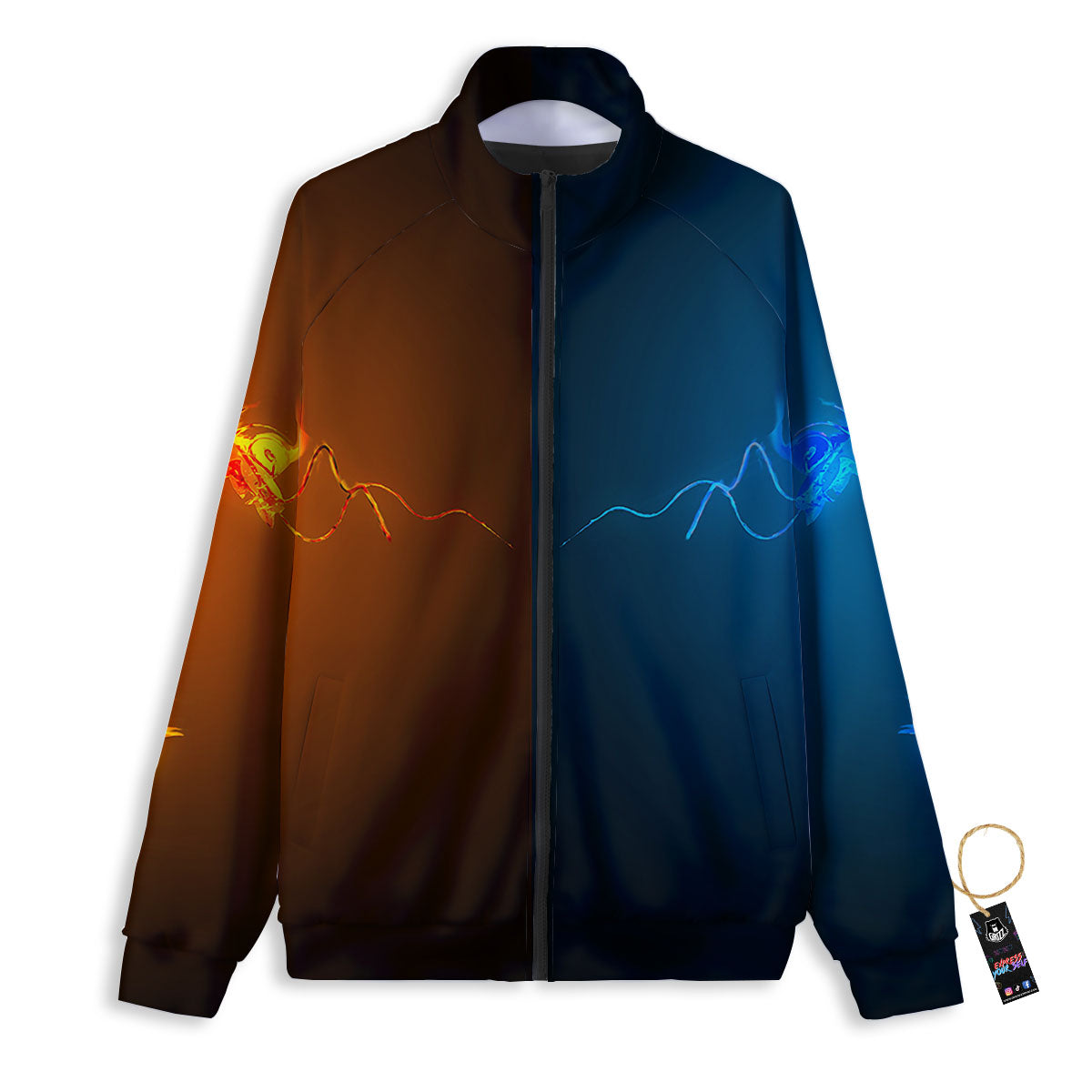Dragons Ice And Fire Print Track Jacket-grizzshop