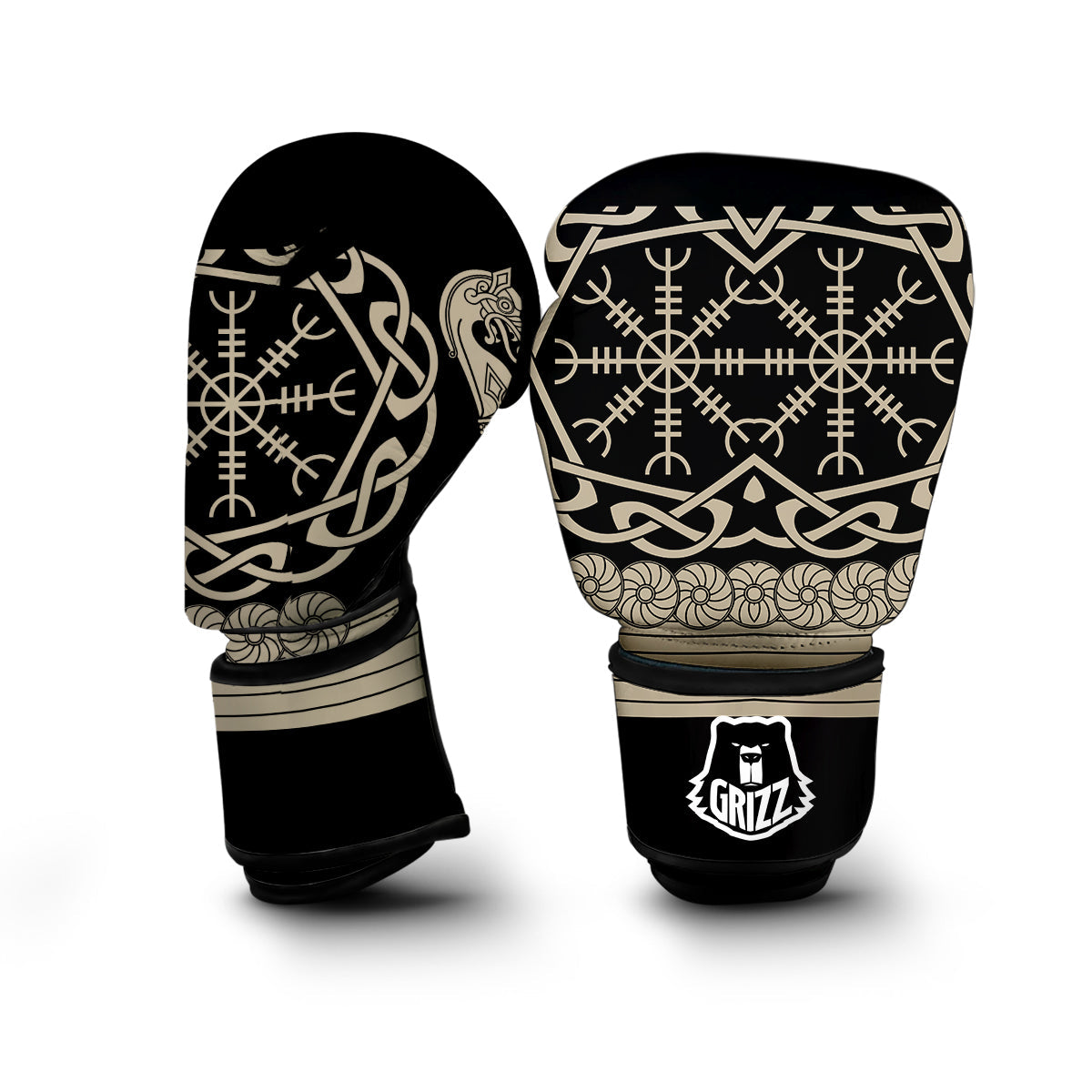 Drakkar Ship Viking Norse Boxing Gloves-grizzshop