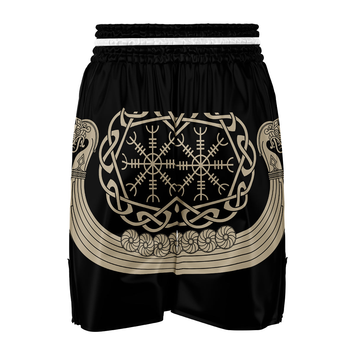 Drakkar Ship Viking Norse Boxing Shorts-grizzshop