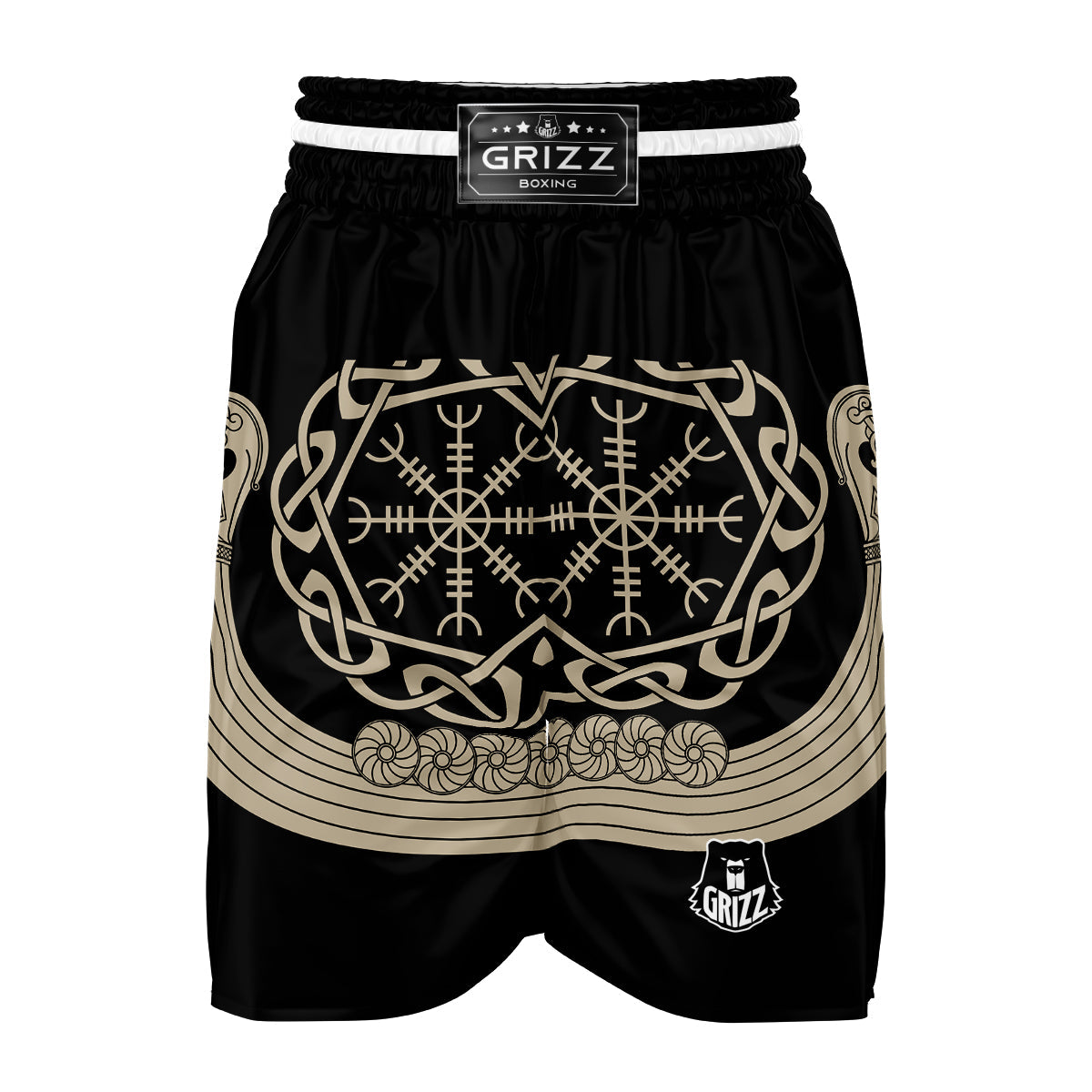 Drakkar Ship Viking Norse Boxing Shorts-grizzshop
