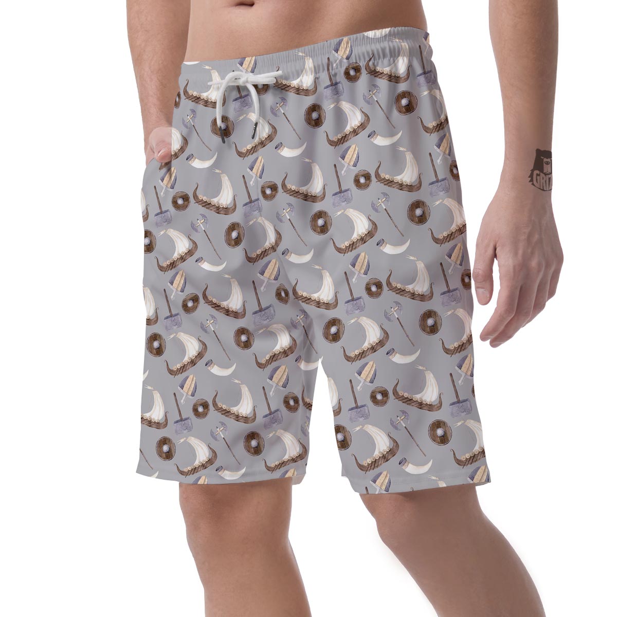 Drakkar Viking Ship Men's Shorts-grizzshop