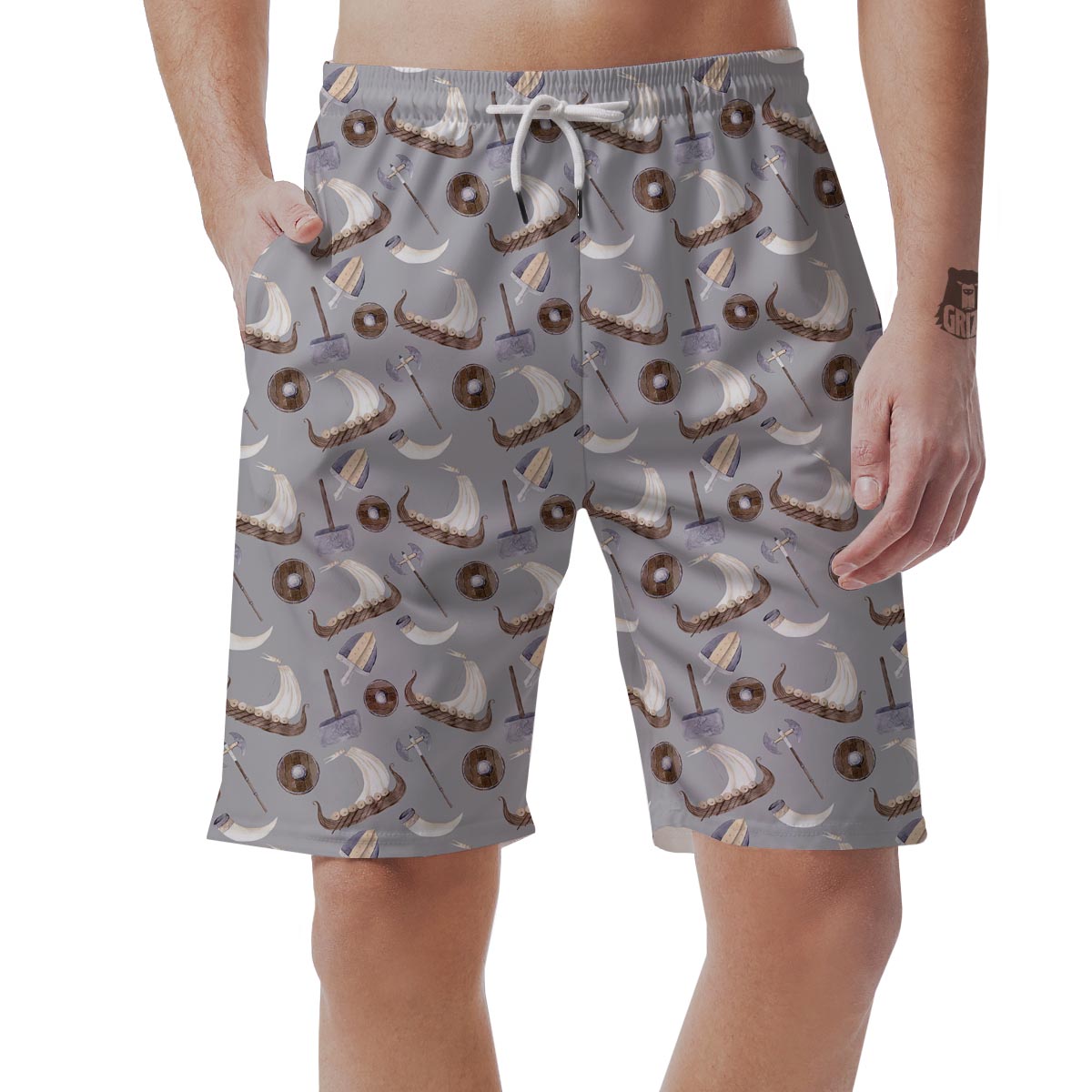 Drakkar Viking Ship Men's Shorts-grizzshop