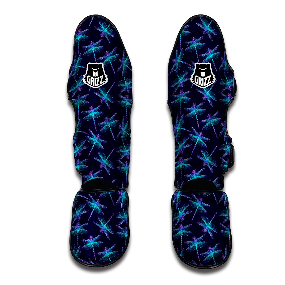 Draonfly Print Muay Thai Shin Guards-grizzshop