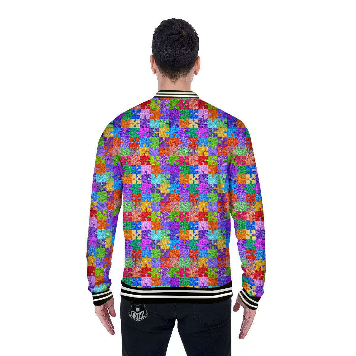 Drawing Autism Awareness Print Baseball Jacket-grizzshop