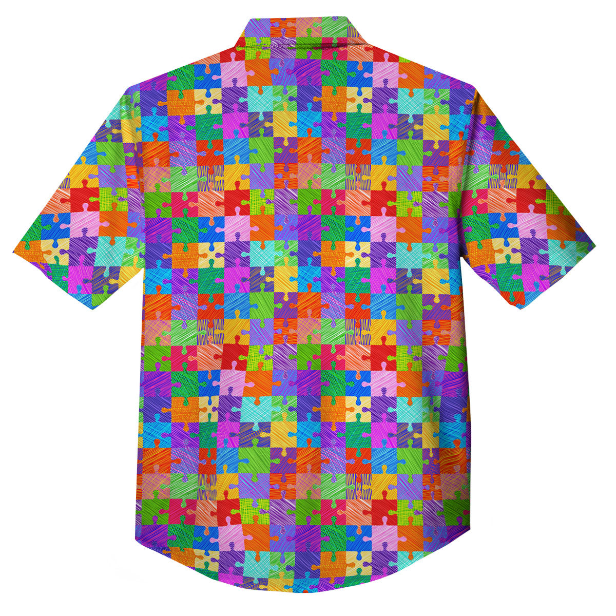 Drawing Autism Awareness Print Button Up Shirt-grizzshop