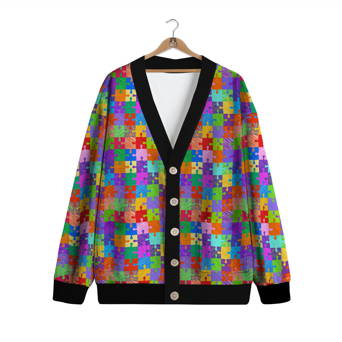 Drawing Autism Awareness Print Cardigan-grizzshop