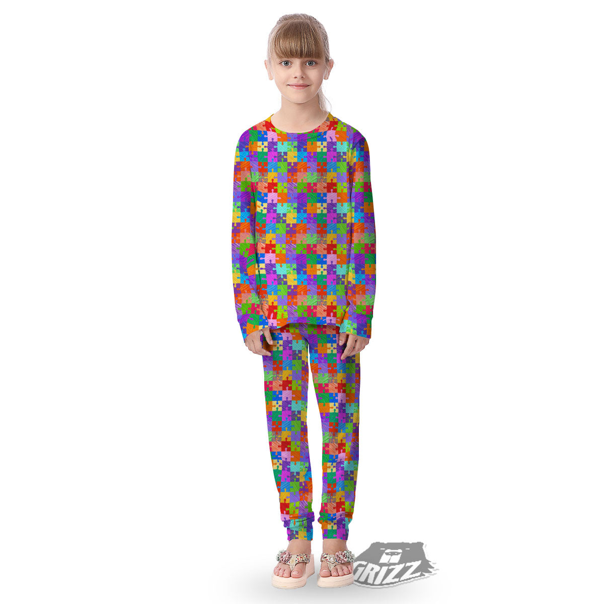 Drawing Autism Awareness Print Kid's Pajamas-grizzshop