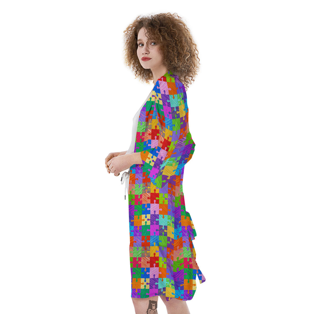 Drawing Autism Awareness Print Kimono-grizzshop