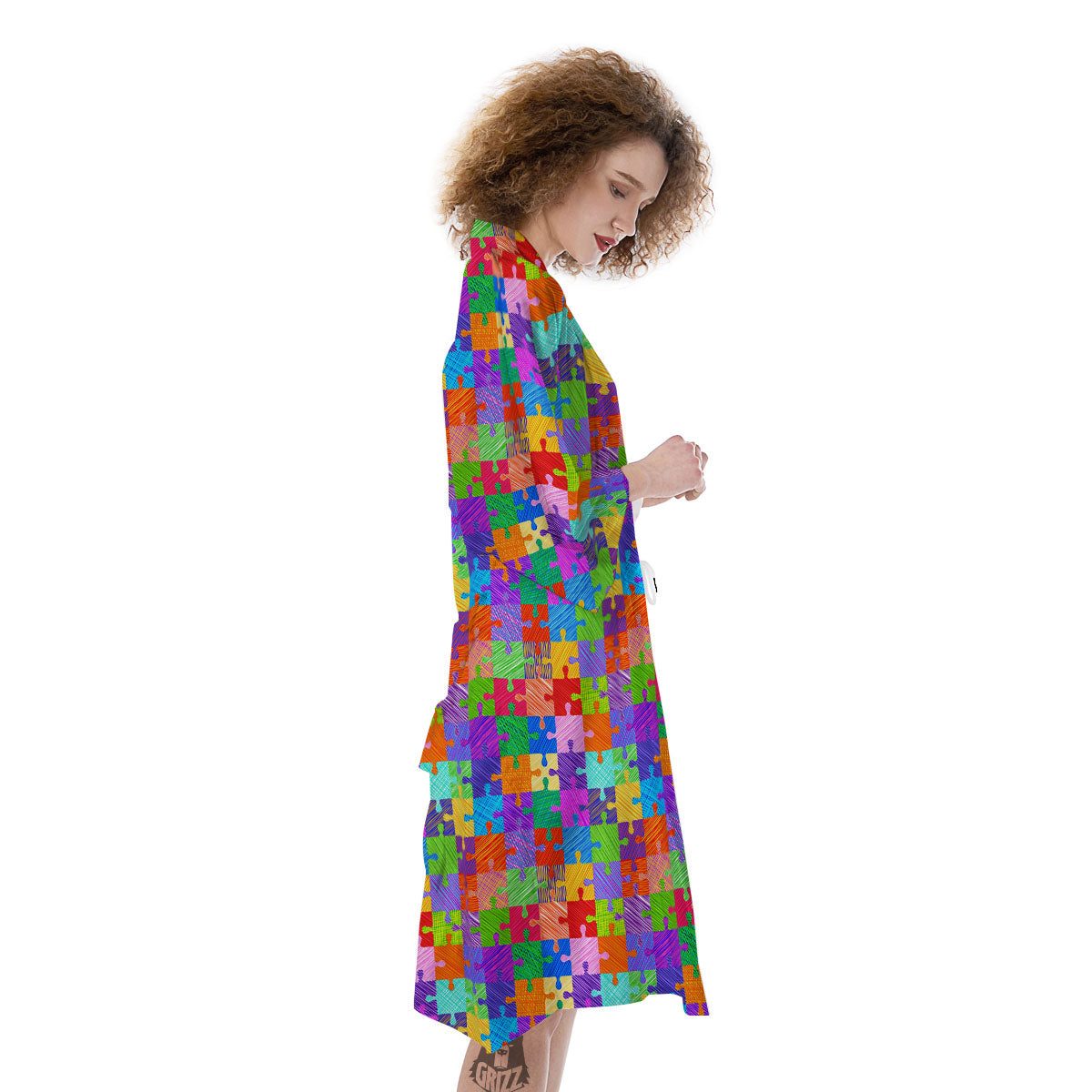 Drawing Autism Awareness Print Kimono-grizzshop
