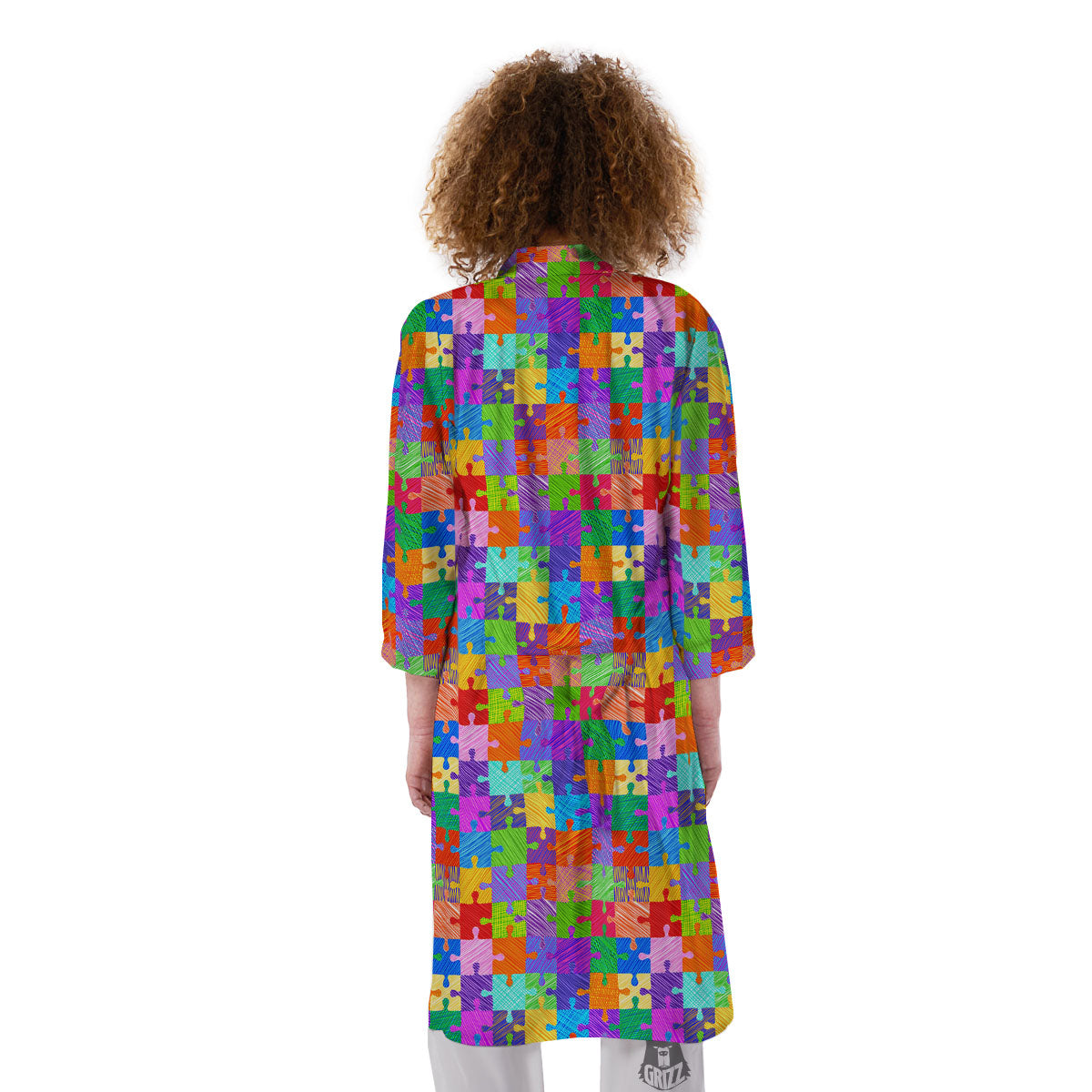 Drawing Autism Awareness Print Kimono-grizzshop