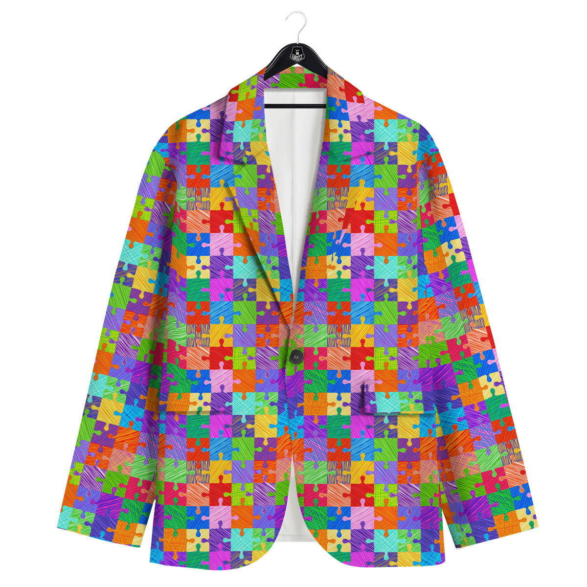 Drawing Autism Awareness Print Men's Sport Coat-grizzshop