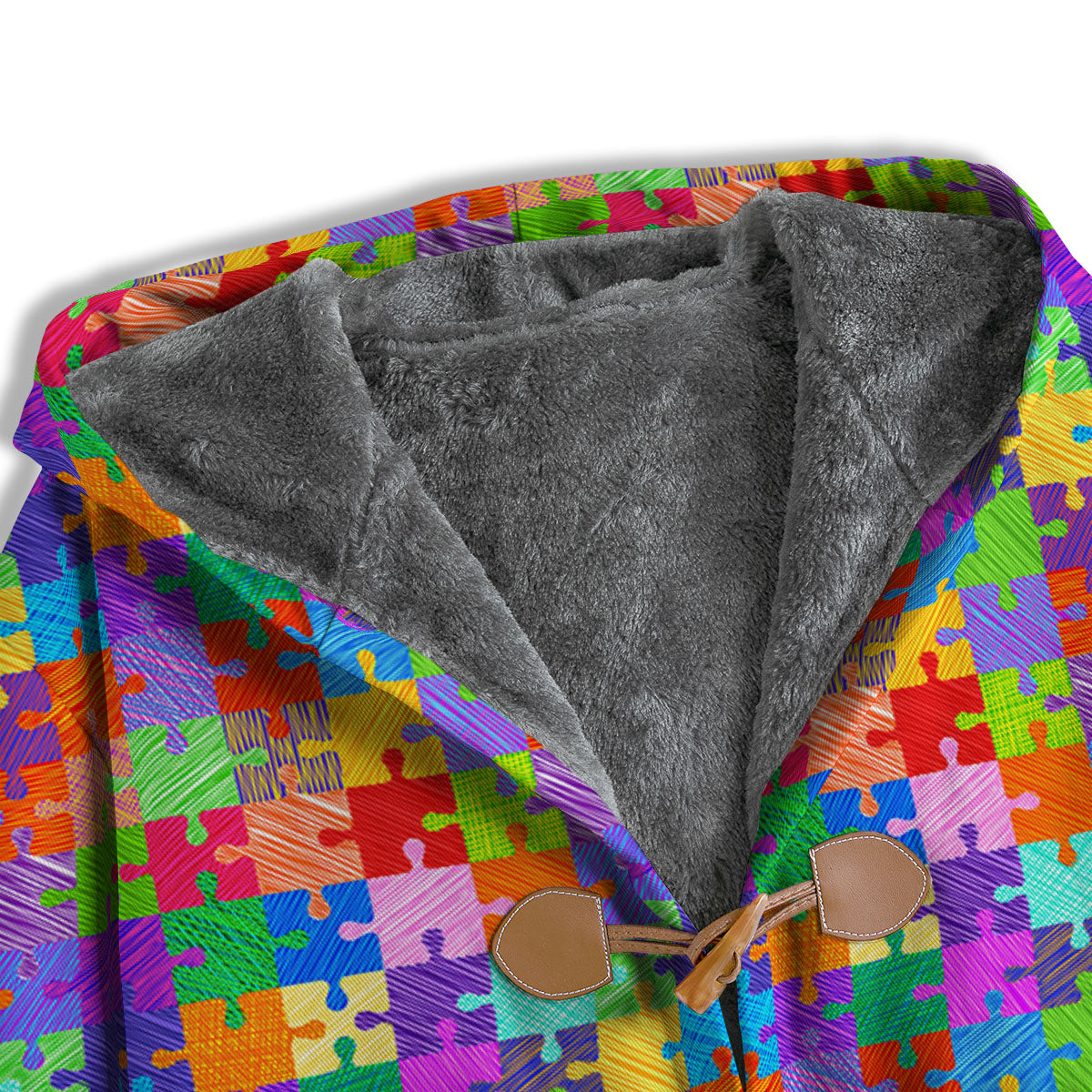 Drawing Autism Awareness Print Men's Windbreaker Jacket-grizzshop