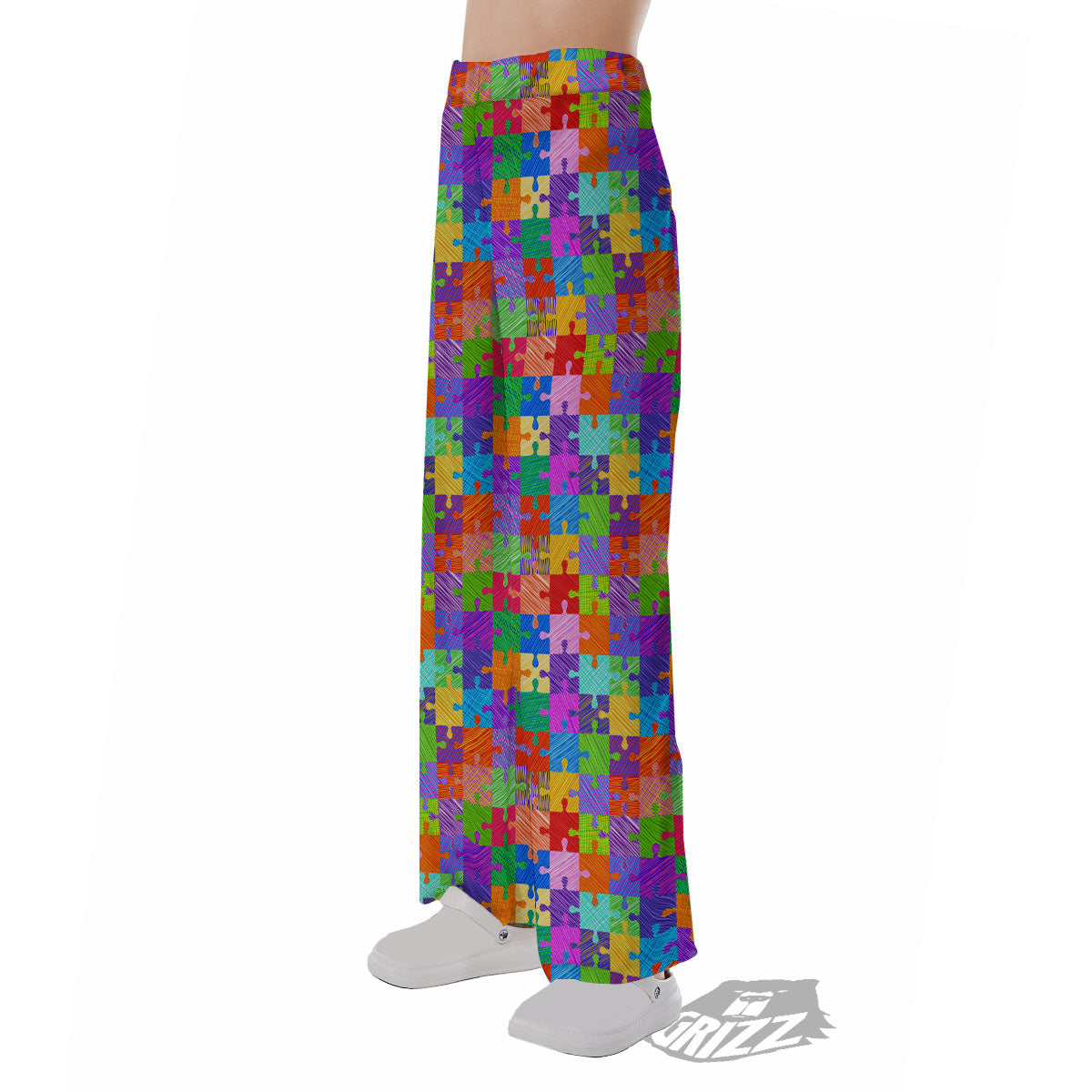 Drawing Autism Awareness Print Pajama Pants-grizzshop