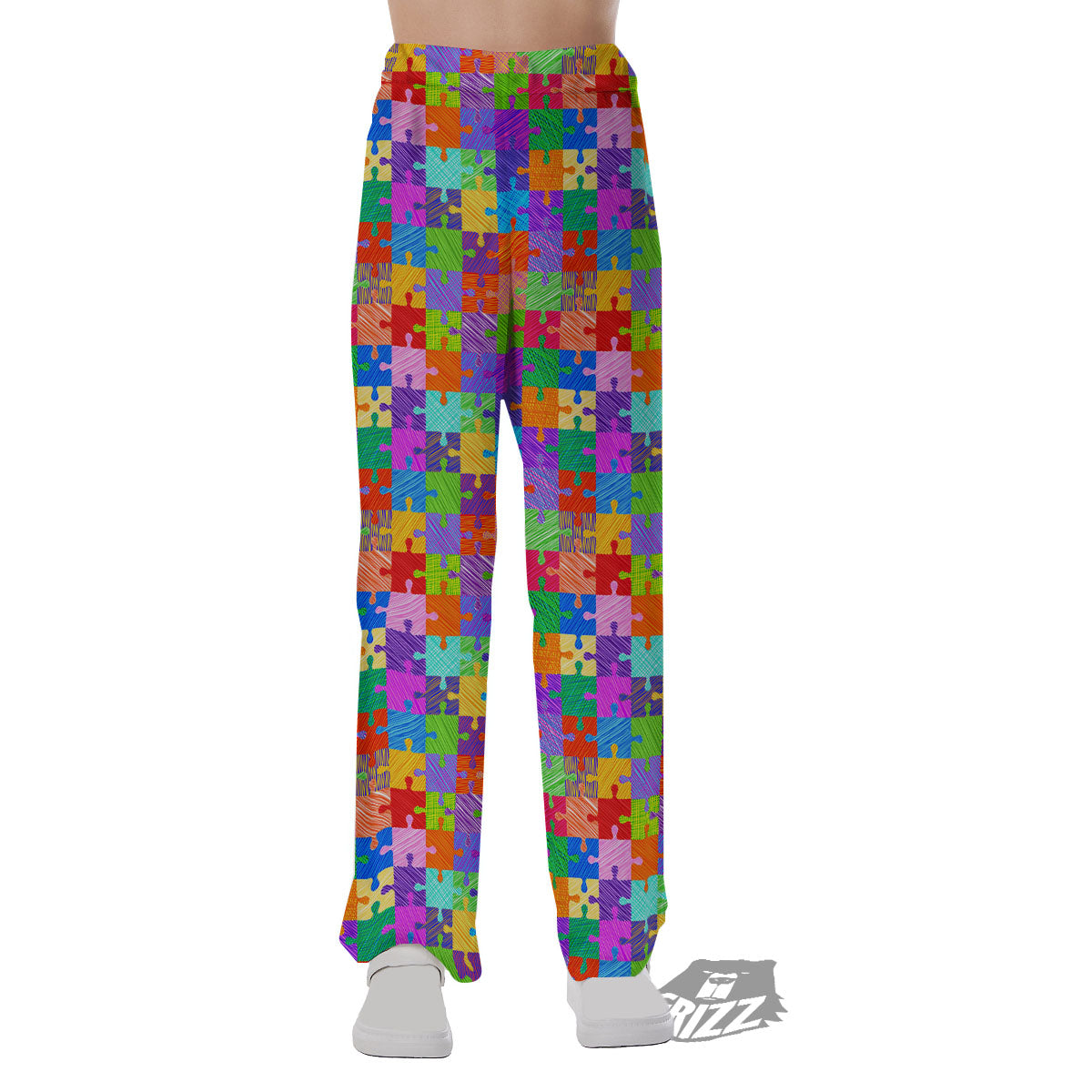 Drawing Autism Awareness Print Pajama Pants-grizzshop