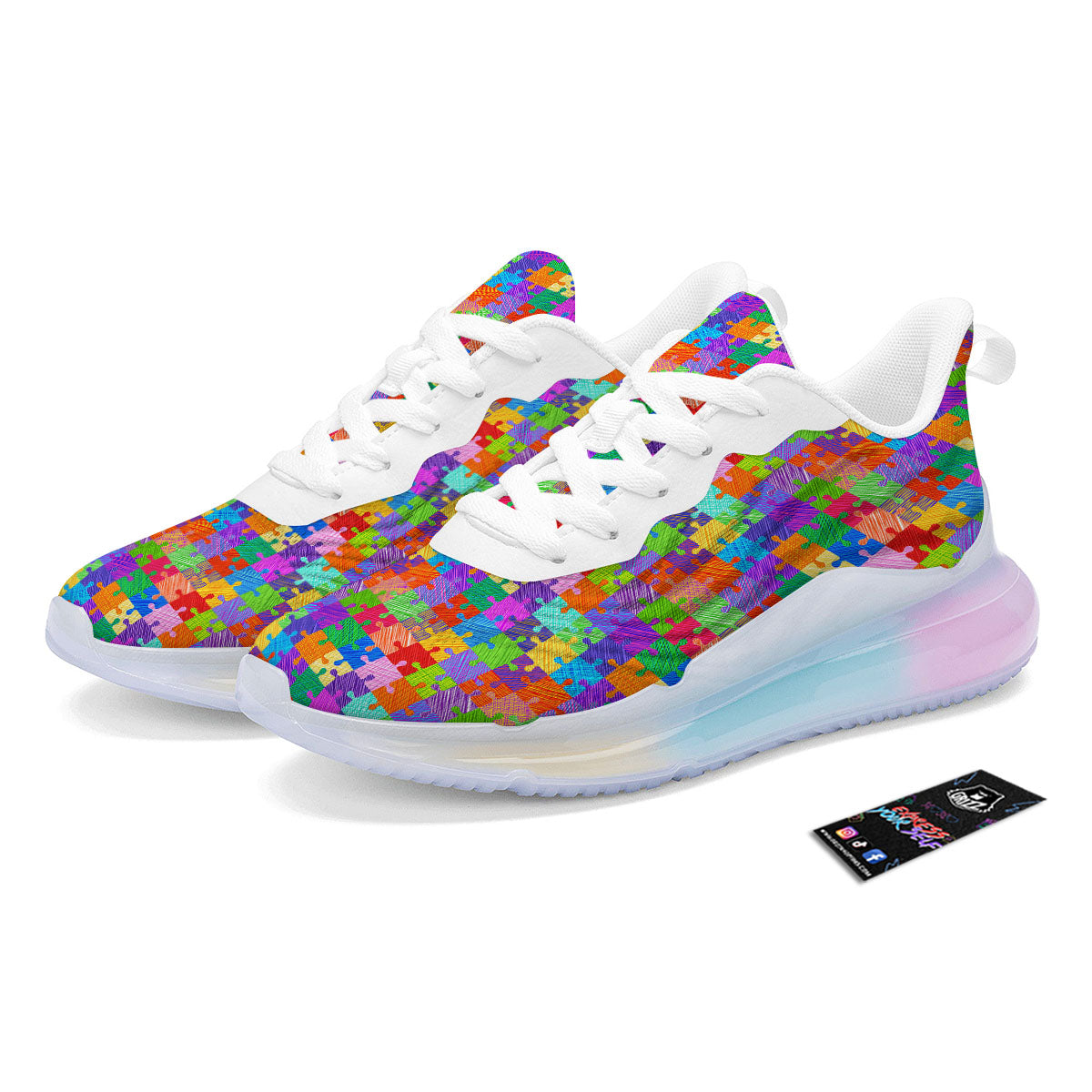 Drawing Autism Awareness Print Running Sneakers-grizzshop