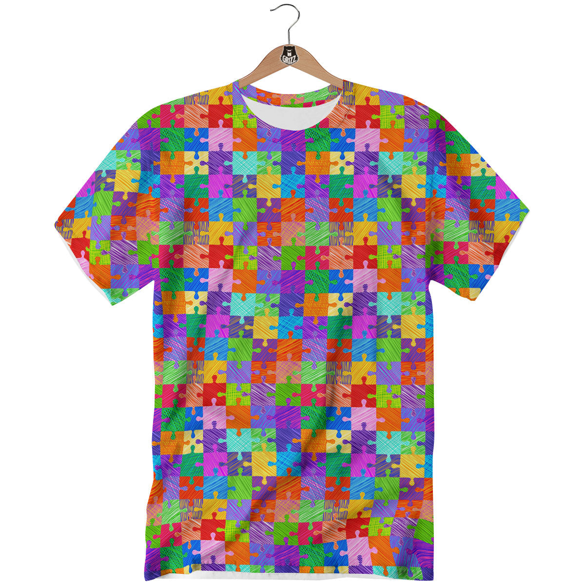 Drawing Autism Awareness Print T-Shirt-grizzshop