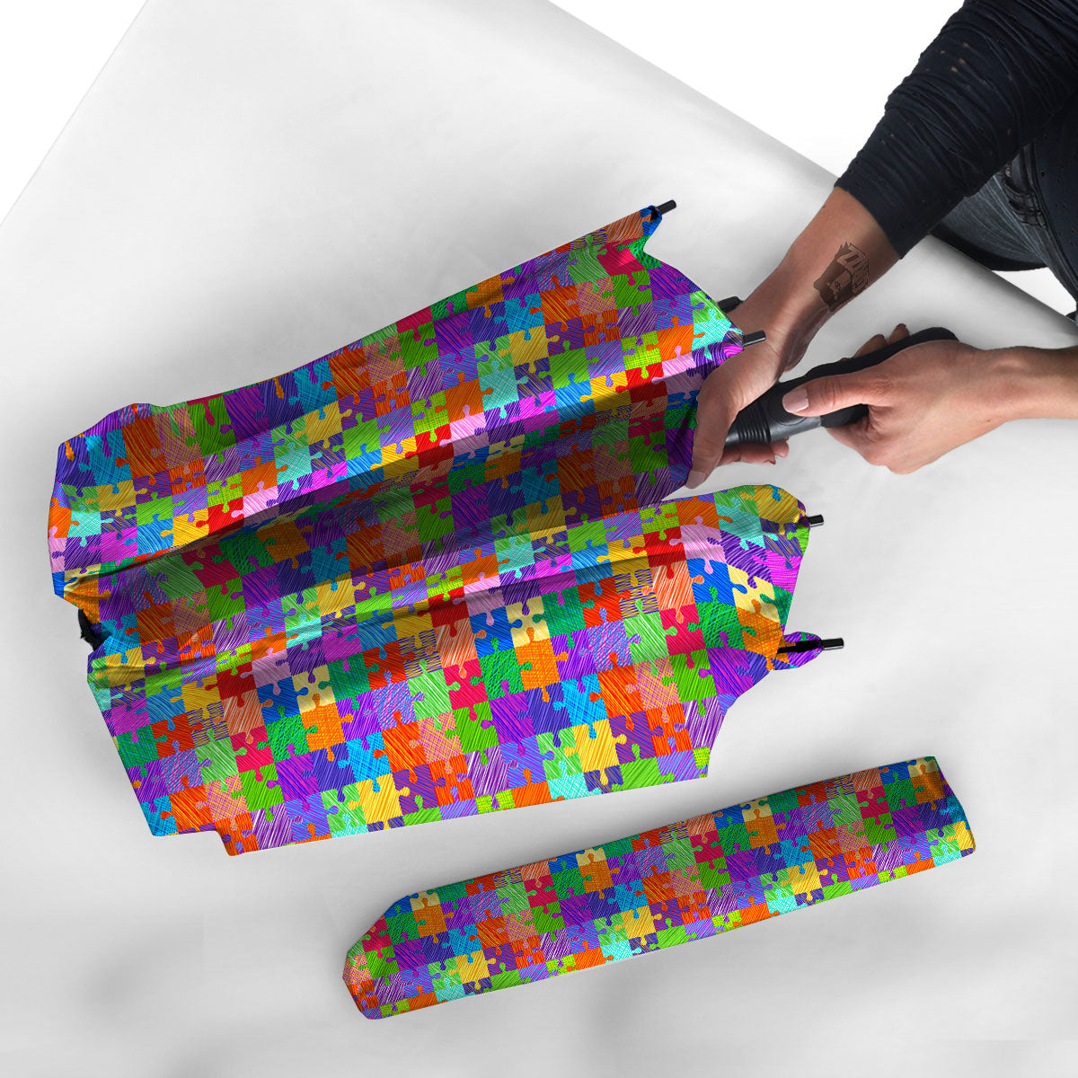 Drawing Autism Awareness Print Umbrella-grizzshop