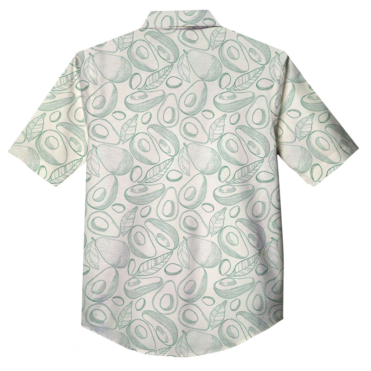 Drawing Avocado Cut In Half Print Button Up Shirt-grizzshop