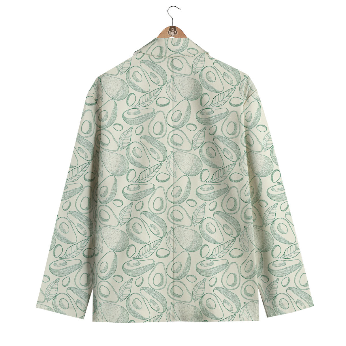 Drawing Avocado Cut In Half Print Men's Blazer-grizzshop