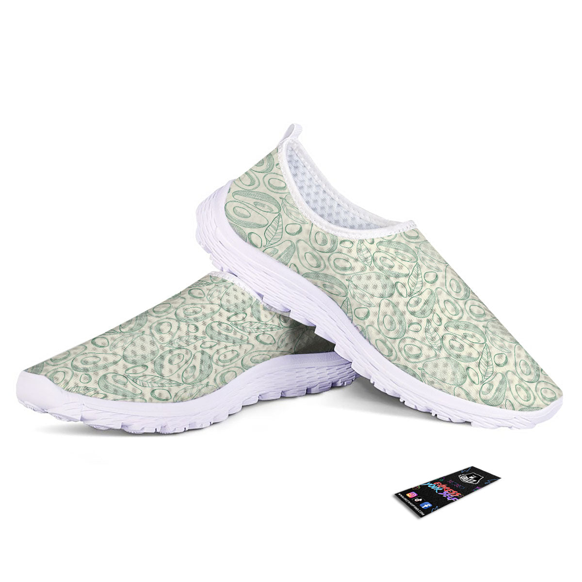 Drawing Avocado Cut In Half Print Nurse Shoes-grizzshop